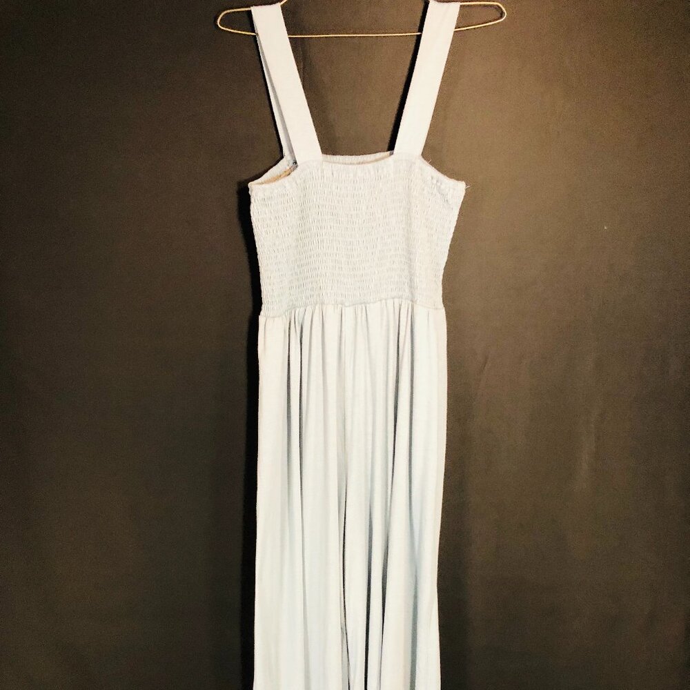 Light Blue Wide-Leg Smocked Jumper – Size XL